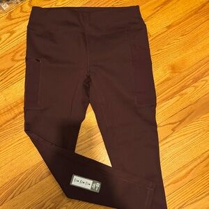 Carhartt Burgundy Active Leggings with Pockets